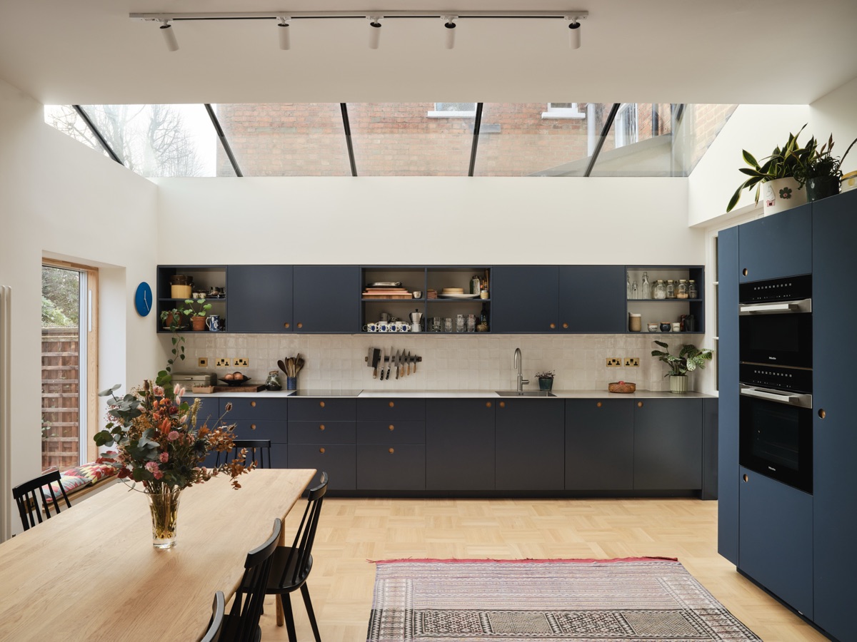 Bespoke kitchen extension with skylights by Alstruct in London